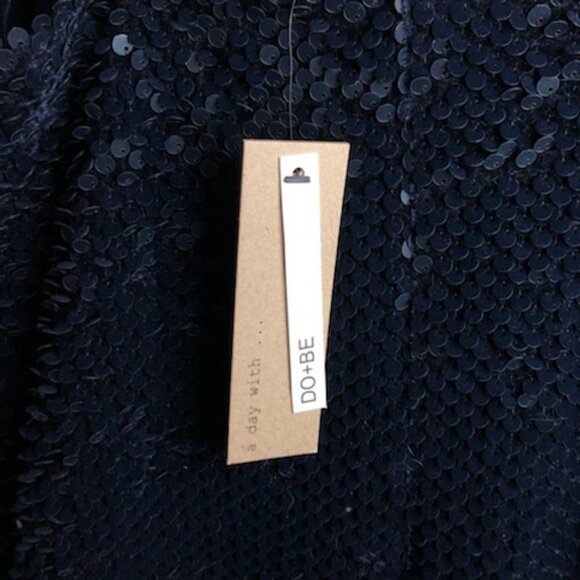 Navy Velvet Sequin Shift Dress - NWT - HOLIDAY DRESS - Picture 7 of 7